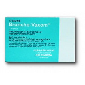 BRONCHO-VAXOM ® CHILDREN 3.5 MG ( LYOPHILIZED BACTERIAL LYSATES ) 10 SACHETS